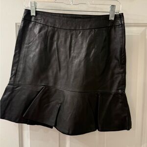 Guess Black Trumpet Mini Skirt with Ruffled Hem